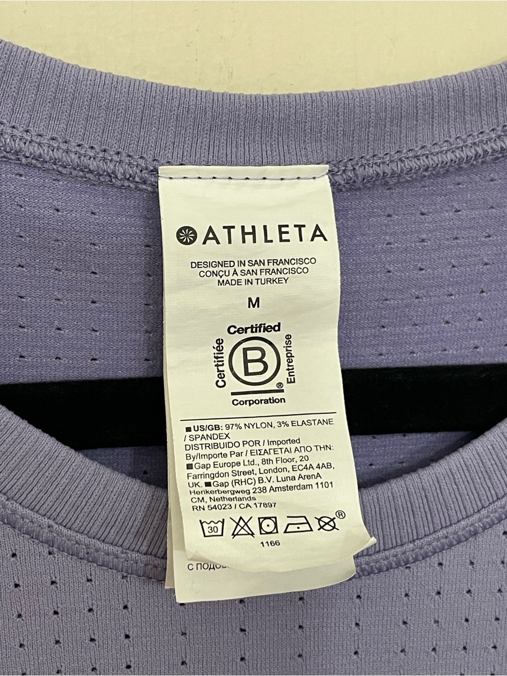 Athleta In Motion Seamless Tee Size M Periwinkle Blue Breathable Performance - Picture 2 of 7
